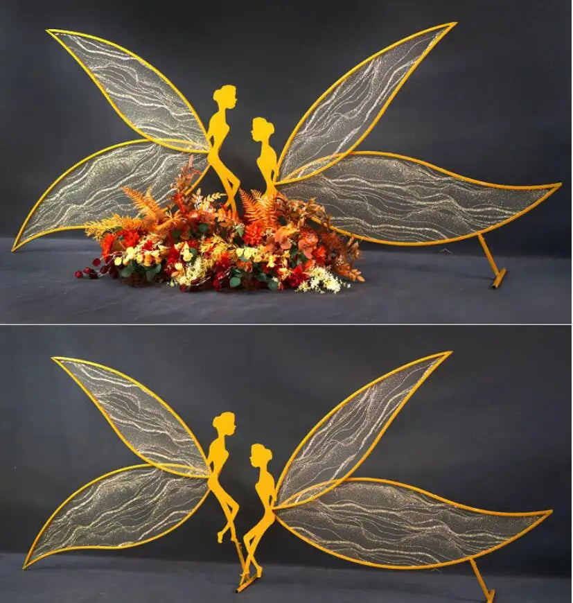 Wedding props new iron Angel elves decoration