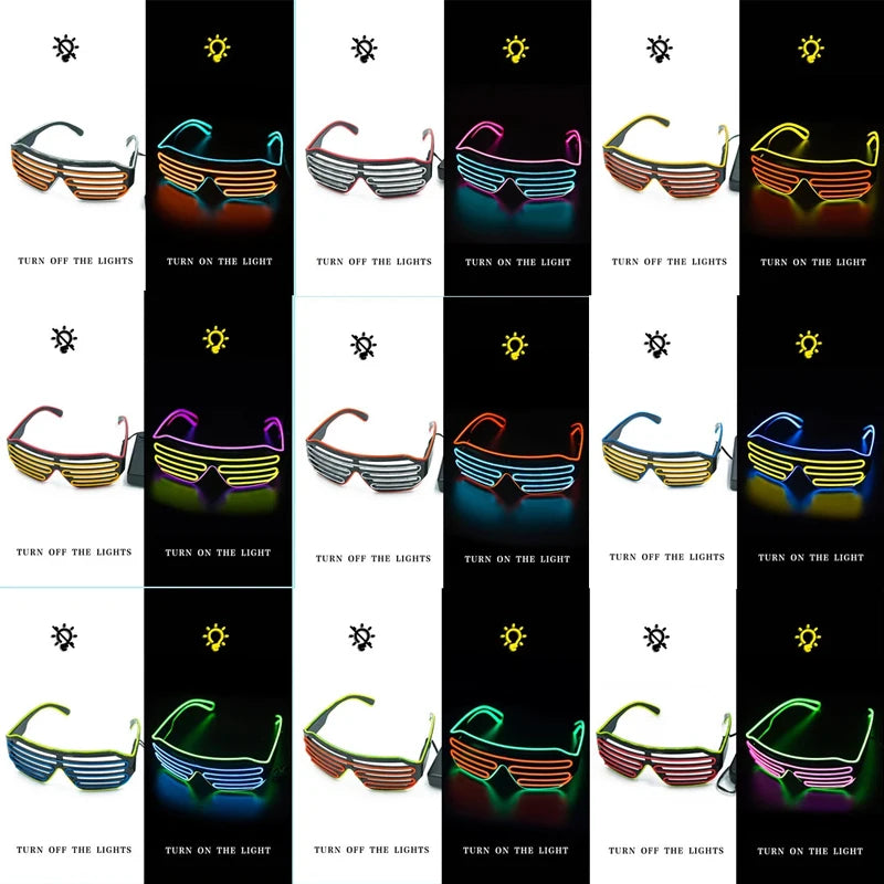 Louver glasses neon led