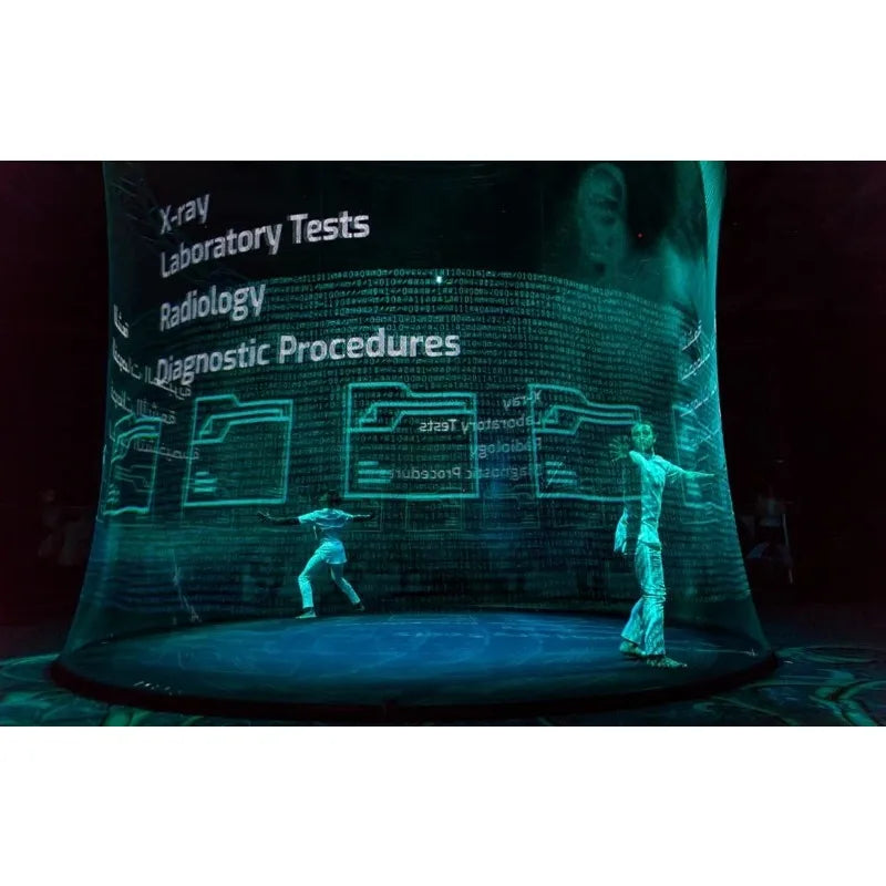 3D holographic mesh projection screen