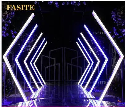 Geometric time tunnel luminous road