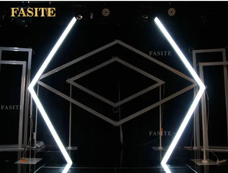 Geometric time tunnel luminous road