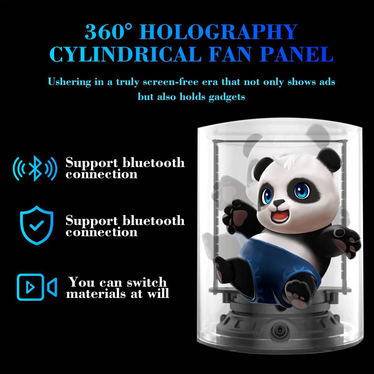 3D Hologram Projector Fan 360 Degree Viewing Angle